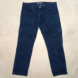 Dickies Women's Cargo Jeans Fits 34x27 Denim Utility Workwear Slim Pants